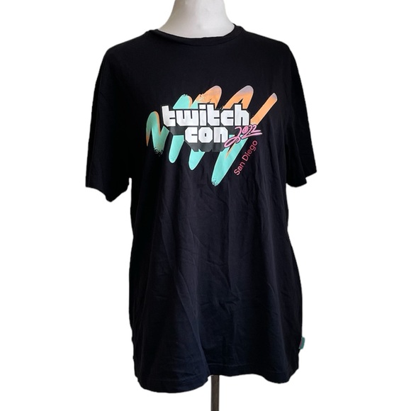 NWOT Twitch Con 2022 T-shirt Black large - Picture 2 of 7